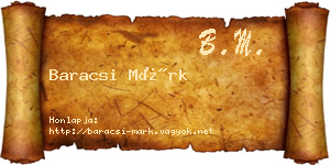 Baracsi Márk névjegykártya