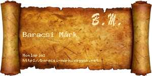 Baracsi Márk névjegykártya